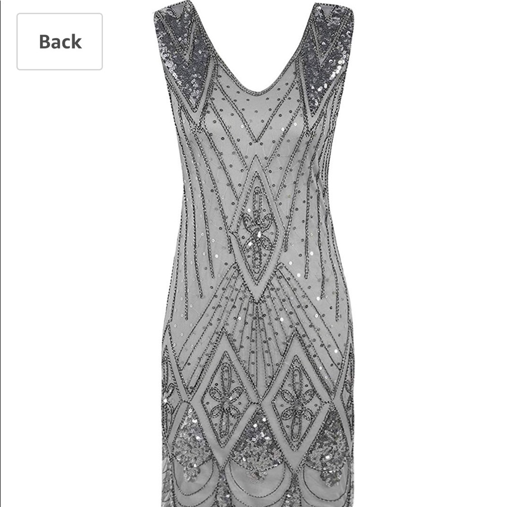 1920 inspired flapper costume dress